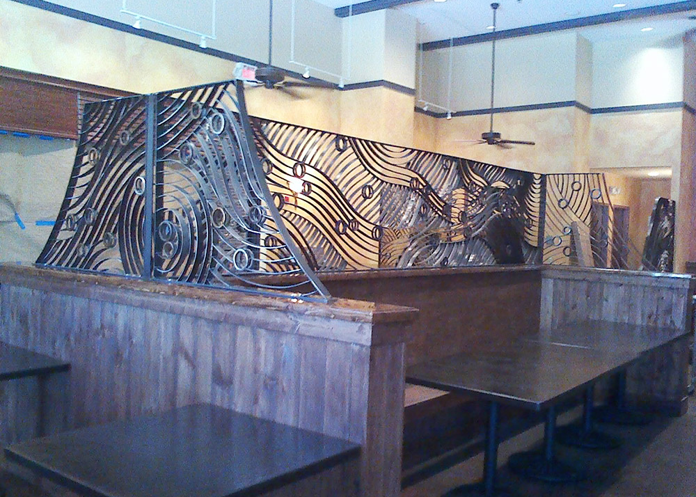 Starry Night Metal Restaurant Divider Panels Asheville NC