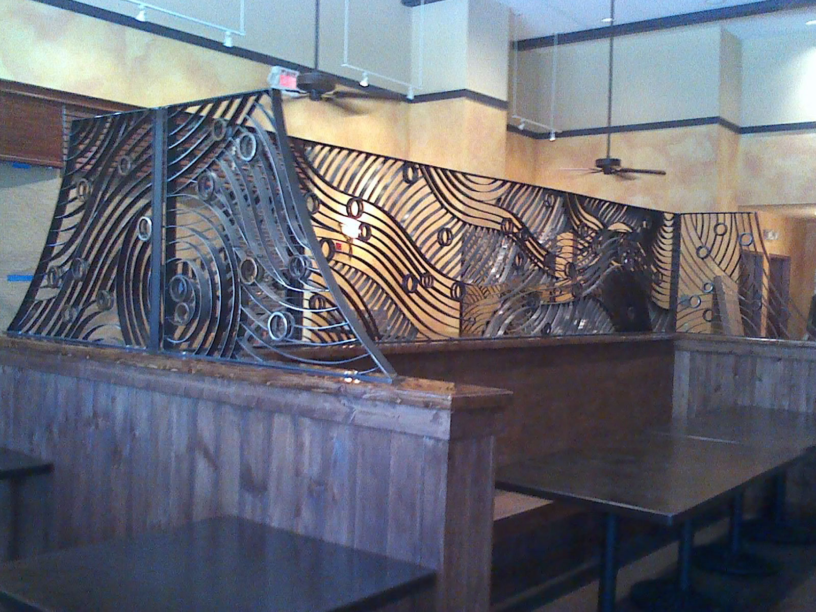 Starry Night Metal Restaurant Divider Panels Asheville NC