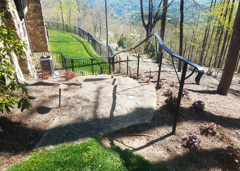 Elk Mountain Contoured Metal Fence and Handrail Asheville NC