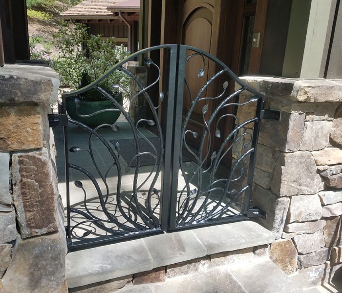 Decorative Metal Patio Gate in Asheville NC