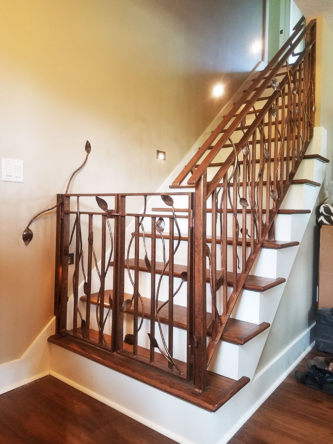 Decorative Metal Railing with Pet Gate in Asheville NC