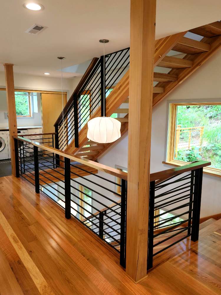 Custom Metal and Wood Railing System Asheville, NC