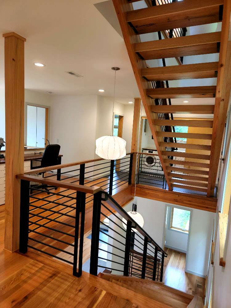Custom Metal and Wood Railing System Asheville, NC