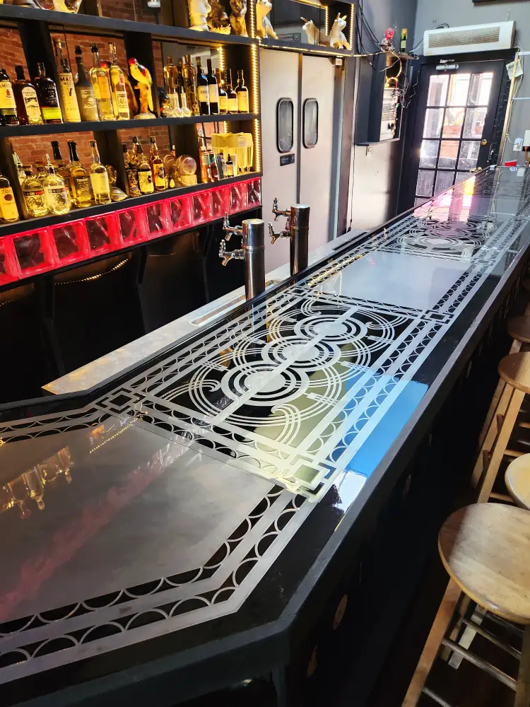 The Loft - Downtown Asheville - Laser Cut Bar Top